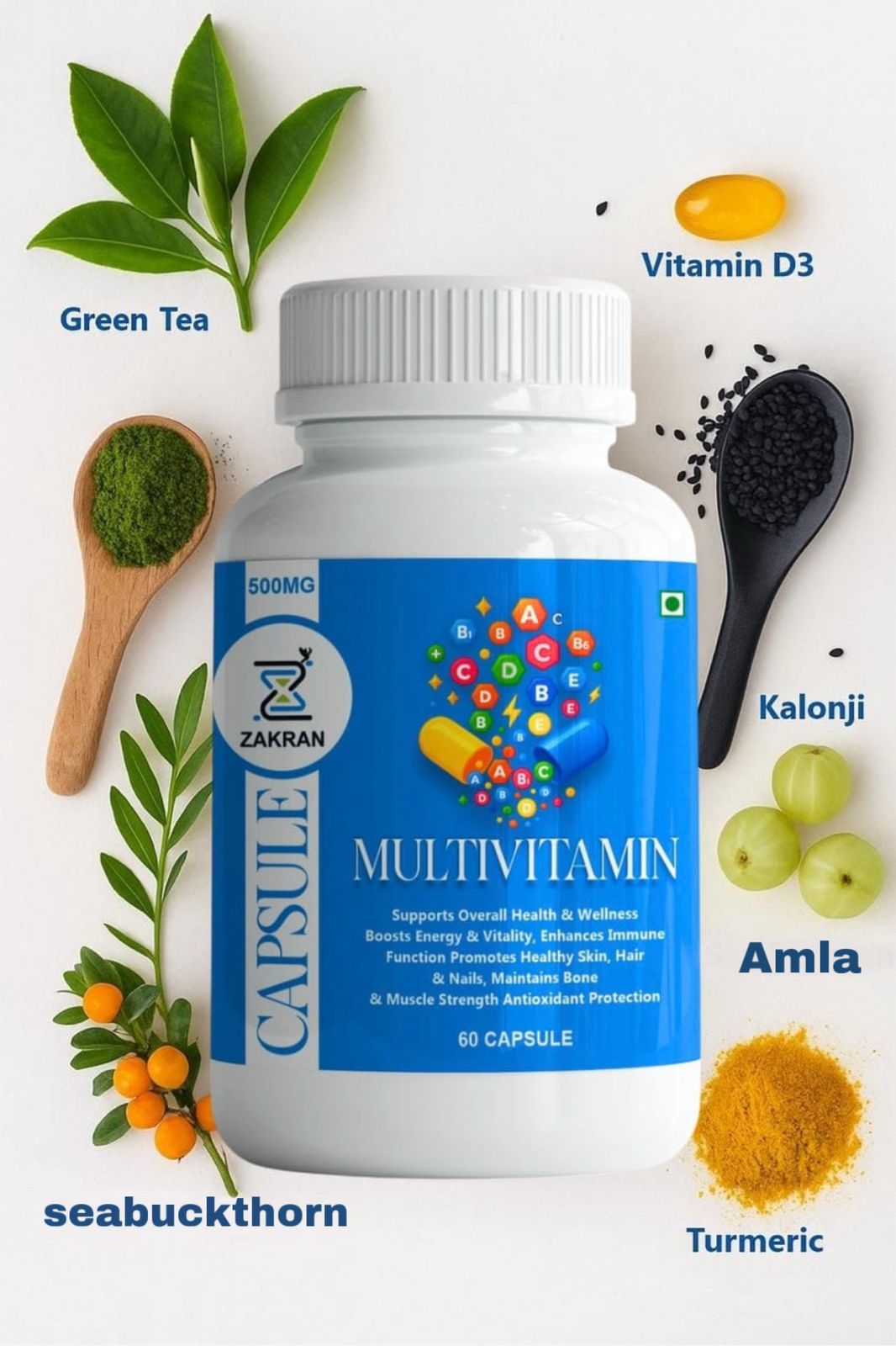 Zakran MultiVitamin Capsules.